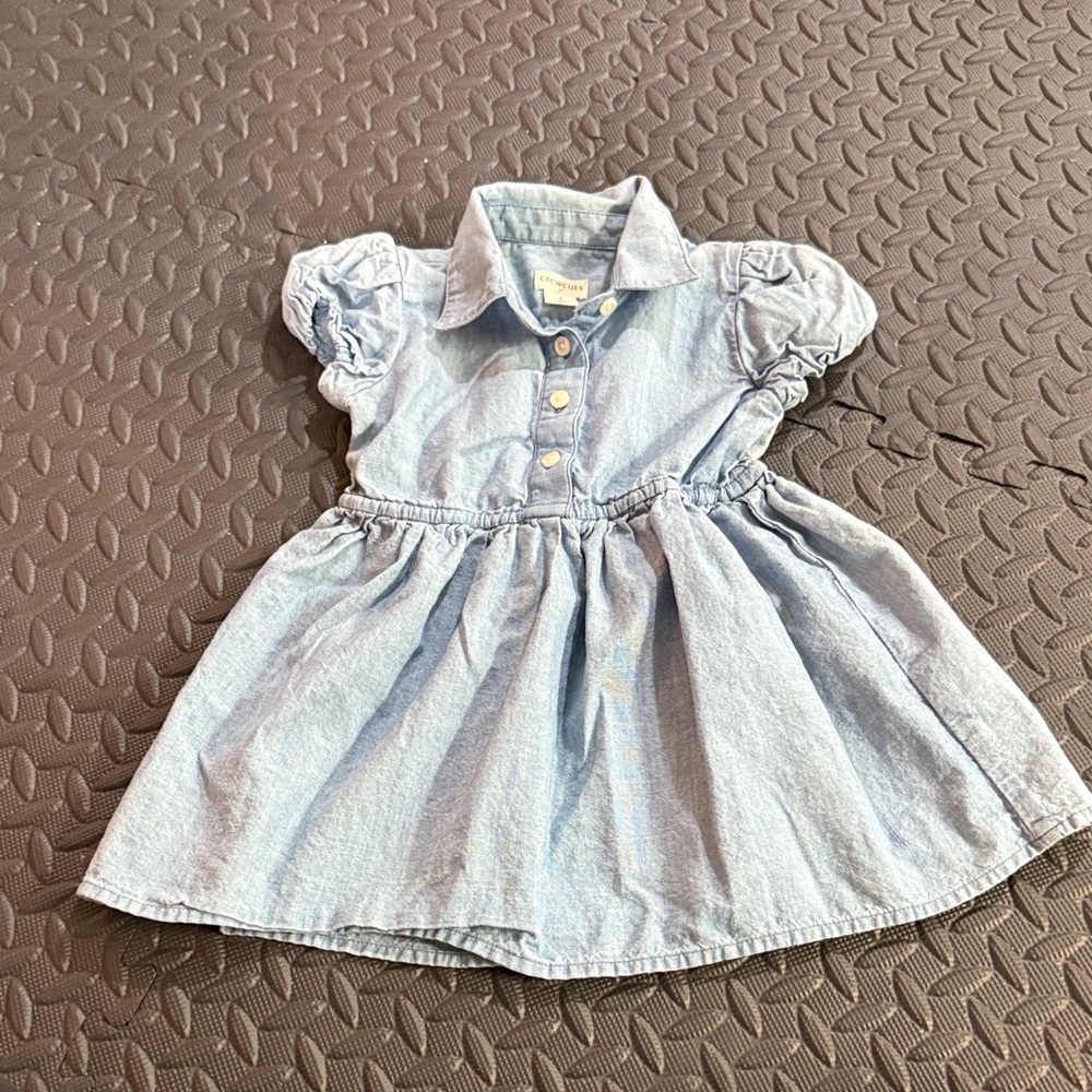 Crewcuts Short Sleeve Denim Dress with Collar 2T NWOT